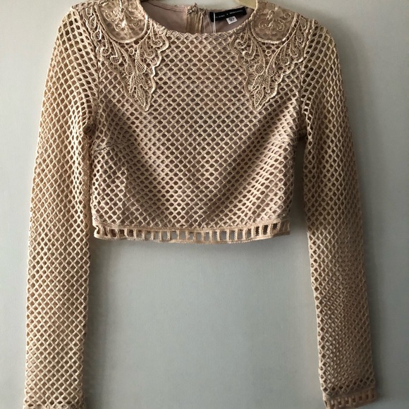 Carli Bybel x Missguided Mesh Embroidered Top NWT - Picture 6 of 10